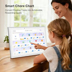 Magnetic Mount Smart Digital Calendar 15.6 Inch for Fridge, White - Image 4
