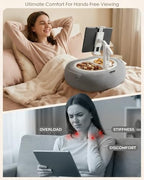 Miledi Tablet Pillow Stand for Bed with 360° Rotating Holder, Gray - Image 2