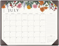 Desk Calendar 2026 with Desktop Mat, Cabbrix Large Desk Pad Calendar 22 x 17 Inch Runs From July 2026 to December 2027, Classic Floral Design Calendar 2026 for Home School and Office (Dark Coffee) by CABBRIX