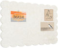 Scalloped Bulletin Board 36x24 inches, Decorative Felt Pin Board for Wall by Lightomorrow