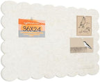 Scalloped Bulletin Board 36x24 inches, Decorative Felt Pin Board for Wall by Lightomorrow