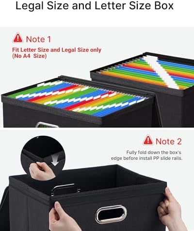 Oterri File Box Large 1-Pack Hanging Organizer for Letter/Legal-Size Folder - Image 5
