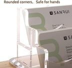 SANRUI Acrylic Business Card Holder for Desk, 9-Slot Horizontal Clear - Image 7