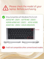 Seorsok Compatible with MacBook Pro 14inch Case 2026 2025-2021 M5 M4 M3 A3426 A3427 A3434 A3112 A3185 A3401 M2 A2779 M1 A2442,Plastic Hard Shell Case&Keyboard Cover,Brown Woven No Logo Cutout - Image 3