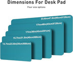 Aothia Faux Leather Desk Mat – Large Mouse Pad, Non-Slip PU Leather Blotter, Waterproof Writing Surface for Office and Home (Turquoise, 47.2" x 23.6") - Image 5