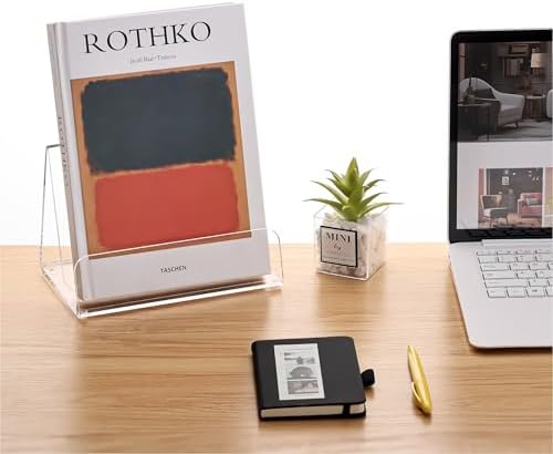 HeZone Acrylic Brochure Holder 8x9 Inch,Clear Pamphlet Holder Display Stand for Trifold 8&9&11 Inch Flyers,Pamphlets,Booklets,Menu,Leaflets for Office,Home,Store,2 Pack,A4 - Image 3