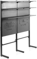 VIVO Freestanding Modular Steel Pegboard System, 74 inch High Magnetic Accessory Organizer for Home and Office, Black, PP-2-PB058 by VIVO