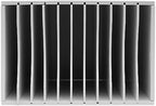 Desktop File Sorter, 11 Compartment Vertical Desktop Sorter, Literature Organizer Sorter Paper Organizer Storage File Sorter Mail Center Magazine Holder, Classroom Mailbox Paper Storage, White - Image 5