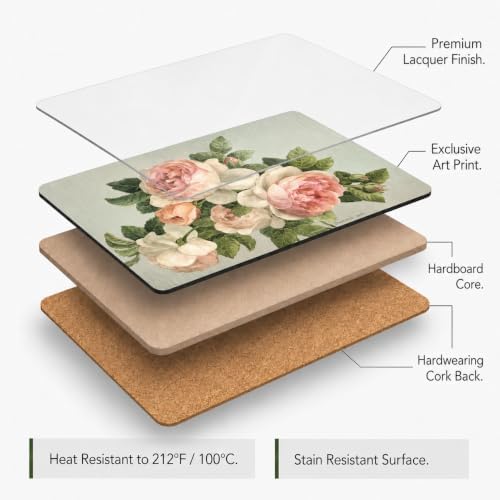 Pimpernel Antique Roses Placemats - Beige, Set of 4 - Image 2