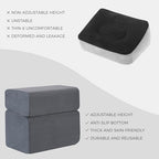 Ganondorf Foot Rest for Under Desk at Work Adjustable Foot Rest Under Desk Ergonomic Foot Stools for Under Office Desk Leg Pillow for Underdesk Footrest with Washable Cover, Grey - Image 7