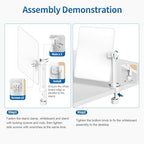 2-Pack 16x12 Clamp-On Whiteboards, Double Sided Magnetic Dry Erase Boards - Image 7