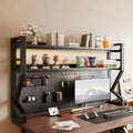 2/3 Tier Desk Shelf with Pegboard & Storage Accessories, Metal Desk Storage Organizer Shelf Space-Saving, DIY Table Countertop Shelves for Dorm, Office(Black+Black,95 * 55cm/37.4 * 21.7in) by Unknown