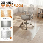 Clear Office Chair Mat for Hardwood Floors, Heavy Duty Protector - Image 3