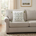 ISAENNE Designer Linen Throw Pillow Cover,Set of 2,18"x18"-Mosella D - Image 3