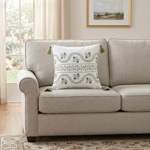ISAENNE Designer Linen Throw Pillow Cover,Set of 2,18"x18"-Mosella D - Image 3