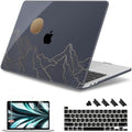 May Chen for MacBook Pro 16 inch A2141 2020 2019 Release, Screen Protector & Keyboard Cover Plastic Soft-Touch Case for MacBook Pro 16-inch with Touch Bar & Touch ID - Gradient Mountain by MayChen
