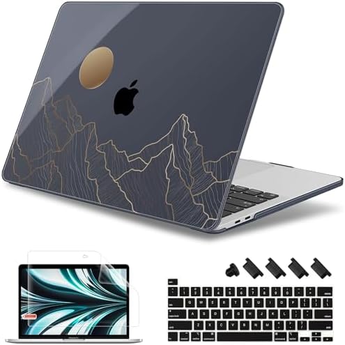 May Chen for MacBook Pro 16 inch A2141 2020 2019 Release, Screen Protector & Keyboard Cover Plastic Soft-Touch Case for MacBook Pro 16-inch with Touch Bar & Touch ID - Gradient Mountain by MayChen