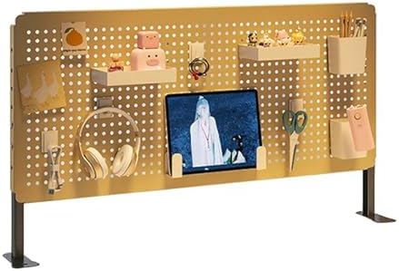 Desk Extender Steel Desktop Organizer, Desk Pegboard for Office Gaming Home, Gaming Pegboard,Pegboard for Desk,Work Desk Organizer, Standing Desk Accessories, No-Drill,A,40*80cm/16*31in by Unknown