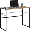 Furinno Riau No Tool/No Assembly/Folding Metal Frame Computer Desk, Sonoma Oak/Black by Furinno-FitsYourSpaceFitsYourBudget