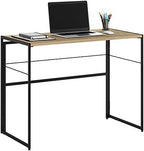 Furinno Riau No Tool/No Assembly/Folding Metal Frame Computer Desk, Sonoma Oak/Black by Furinno-FitsYourSpaceFitsYourBudget