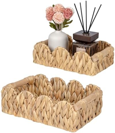 Kriitools Scalloped Toilet Paper Storage Basket for Over Toilet Shelf by Kriitools