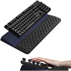 Ospelelf Keyboard Wrist Rest, Ergonomic Memory Foam Wrist Support for Typing & Gaming, Tilted Keyboard Pad, Aesthetic Desk Accessories for Office, Relief for Carpal Tunnel & Wrist Pain, Black Blue by OspelelfOfficeSupplies