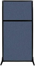 Versare Workstation Partition | Portable Wall Divider | Modern Office Cubicle | Free Standing Privacy Screen | Flexible Work Space | 33" x 70" Ocean Fabric Panels by VERSARE