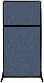 Versare Workstation Partition | Portable Wall Divider | Modern Office Cubicle | Free Standing Privacy Screen | Flexible Work Space | 33" x 70" Ocean Fabric Panels by VERSARE