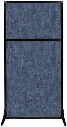 Versare Workstation Partition | Portable Wall Divider | Modern Office Cubicle | Free Standing Privacy Screen | Flexible Work Space | 33" x 70" Ocean Fabric Panels by VERSARE