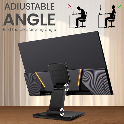 Jakeko Lay Flat Low Profile Monitor Stand - for 14-24" Screens Ergonomic Adjustable Desktop Mount with 100x100mm Compatibility - Steel - Image 6