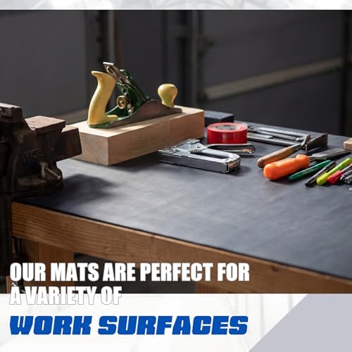 Drydiet 1 Pcs Work Bench Mat Top 30 x 60, PU Leather Tool Box Drawer Liner Tool Box Mat, Cuttable Workbench Pad, Easy Clean, Scratch Resistant Non-Slip Pad, Protect Workbench Tabletop Countertop - Image 5
