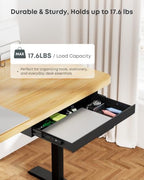 Under Desk Storage Drawer, 14.8" Wide Slide Out Under Desk Drawer - Image 4