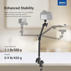 NEEWER Basics Magic Arm Table Stand, 55 cm Microphone Arm Overhead Mobile Phone Holder Desk with 1/4" 3/8" Threads for ARRI, for DSLR Action Cam Webcam Mic LED Light for Video Reinforcement, UA061 - Image 2