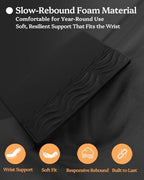 Wrist Rest for Computer Keyboard, 2 in 1 Keyboard Wrist Support Pad, Memory Foam Keyboard Riser Holder Lift Tray with Wrist Pad for Easy Typing for Office Desk, Home, School (150-Black) - Image 4