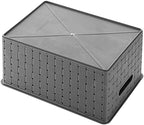 Bekith 9 Pack Woven Plastic Storage Basket, Organizing Pantry Storage Bins for Toys, Accessories, Bedroom, Classrooms, Office, School, 9.8" L x 7" W x 4.4" H, Grey - Image 3