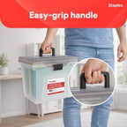 STAPLES File Box Portable Tote, Letter Size, Clear, 2/Pack - Image 5