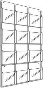 Safco Reveal Literature Rack, 12 Magazine Holder, Wall Mountable, Thermoformed Plastic Resin Construction, No Sharp Edges or Corners, Acrylic, Clear - Image 4