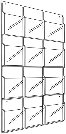 Safco Reveal Literature Rack, 12 Magazine Holder, Wall Mountable, Thermoformed Plastic Resin Construction, No Sharp Edges or Corners, Acrylic, Clear - Image 4