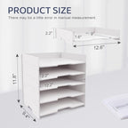 SONGWAY 5-Tier Stackable Paper Tray - File Organizer for Desk, Paper Sorter, Desktop Letter Trays, Workspace Desk Organizer Trays for Home Office School - Image 5