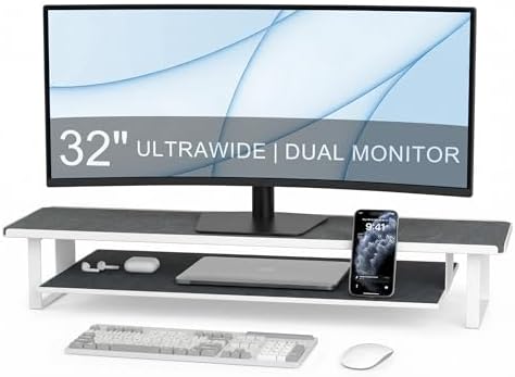 Dual Monitor Stand Riser, 31.5 Inch by ERGOCOLLECT