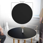 Vyaaa 36 inch PU Leather & Cork Round Placemats, Cut-to-Size, Black - Image 2