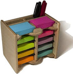 Colored Mini Sticky Notes Pad (10) and Pen Holder/Organizer (includes ten 1.5" x 2" pads) by StrictlyOrigamic