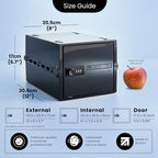 Lockabox One™ | Compact and Hygienic Lockable Storage Box for Food, Medicines, Tech and Home Safety | One Size 12 x 8 x 6.6 inches externally (Jet) - Image 4
