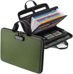 EXLIFBAG Fireproof Document Box with Lock, 13 Pocket Accordion File Folder by EXLIFBAG