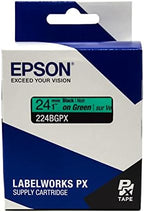 Epson LABELWORKS 224BGPX Label Tape - Black on Green - 1" (24mm), 30ft - Image 6