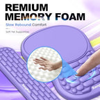 Ergonomic Keyboard Wrist Rest Mouse Pad Wrist Support Set, Purple - Image 2
