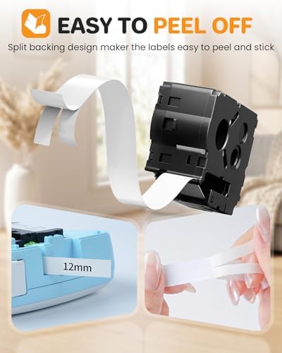 8-Pack Compatible with Brother Btag Label Tape Btag 231 12mm 0.47 White - Image 4