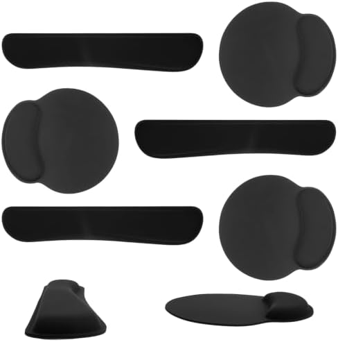 10 Pcs Ergonomic Mouse Pad and Keyboard with Wrist Support Set - Soft Memory Foam & Rubber Base Comfort Rest for Typing, Gaming, Computer, Laptop, Office, Home Use by Unknown