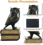 Dosker Owl Decorative Book Ends for Shelves (Black) - Image 3