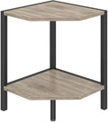 Creso hom Corner Shelf Stand, 2 Tier Industrial Corner Bookshelf by Cresohom